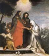 Francesco Vanni The marriage mistico of Holy Catalina of Sienna oil on canvas